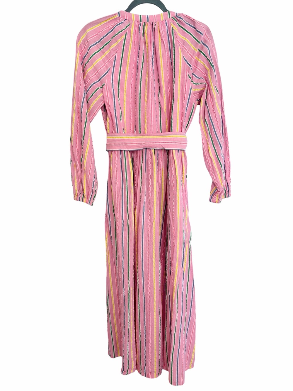 LIKE NEW Boden Faye Cotton Maxi Dress, Seersucker Stripe Sorbet Pink - Picture 6 of 6